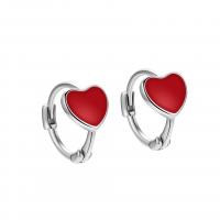 925 Sterling Silver Huggie Hoop Earring plated & for woman & epoxy gel 11.50mm Sold By Pair