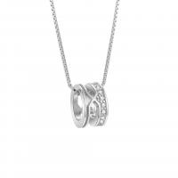 Sterling Silver Κολιέ, 925 Sterling Silver, επιχρυσωμένο, για τη γυναίκα & με στρας & κοίλος, περισσότερα χρώματα για την επιλογή, 4.50mm, Μήκος Περίπου 17.7 inch, Sold Με PC