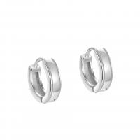 925 Sterling Silver Huggie Hoop Earring, plated, för kvinna, fler färger för val, 11mm, Säljs av Par