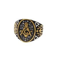 Bague en acier inoxydable, Acier inoxydable 304, bijoux franc-maçon & normes différentes pour le choix & pour homme, Taille:7-12, Vendu par PC