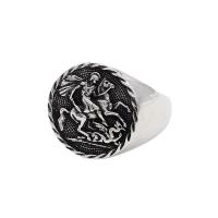 Stainless Steel Finger Ring 304 Stainless Steel & for man & blacken original color US Ring Sold By PC