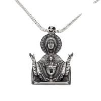 Stainless Steel Pendants 304 Stainless Steel Virgin Mary DIY & blacken original color Sold By PC