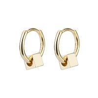 Orecchini cerchietti Hoop ottone, placcato color oro, per la donna, 2.50x17mm, Venduto da coppia