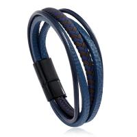 PU Armband, met koeienhuid koord & Zinc Alloy, handgemaakt, mode sieraden & verschillende lengte voor keuze & uniseks, meer kleuren voor de keuze, Verkocht door PC