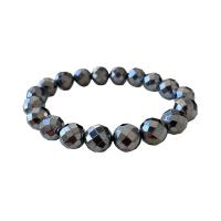 Terahertz Stone Armbånd, poleret, Unisex & strålingsbeskyttelse, 12mm, Ca. 16pc'er/Strand, Solgt Per Ca. 6.69 inch Strand