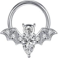 304 rostfritt stål Nose Piercing Smycken, med Mässing, SLAGTRÄ, mode smycken & micro bana cubic zirconia, fler färger för val, 1.20x10mm, Säljs av PC