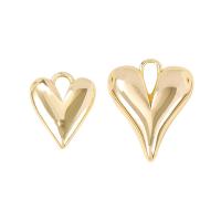 Messing hart hangers, gold plated, verschillende grootte voor keus, Verkocht door PC