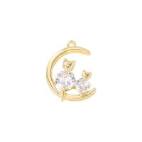 Cubic Zirconia Micro Pave Brass Pendant gold color plated micro pave cubic zirconia Sold By PC