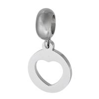 Stainless Steel European Pendants 316 Stainless Steel Flat Round Unisex & hollow original color Approx 5mm Sold By PC