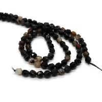 Natural Black Agaat kralen, Zwarte Agaat, Ronde, DIY & verschillende grootte voor keus & gefacetteerde, zwart, Per verkocht Ca 14.96 inch Strand