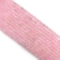 Természetes rózsakvarc gyöngy, Rose Quartz, Kerek, DIY & különböző méretű a választás & sokoldalú, rózsaszín, Naponta eladott Kb 14.96 inch Strand