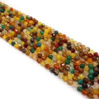 Agate Beads Multicolour Agate Round DIY & faceted mixed colors Sold Per Approx 14.96 Inch Strand