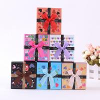 Jewelry Gift Box Paper Square hardwearing & dustproof & with ribbon bowknot decoration Sold By PC