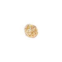 Messing Spacer Kralen, gold plated, hol, 9x8mm, Verkocht door PC