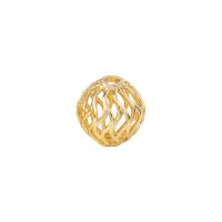 Messing Spacer Kralen, Ronde, gold plated, hol, 10x10mm, Verkocht door PC