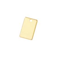 Monili d'ottone Ciondoli, ottone, Rettangolo, placcato color oro, 13x21mm, Venduto da PC