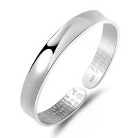 Messing Manchet Bangle, silver plated, Verstelbare & verschillende ontwerpen voor de keuze & voor vrouw, Verkocht door PC