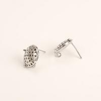 Messing Earring Drop Component, plated, meer kleuren voor de keuze, 20.65x8.65mm, Verkocht door PC