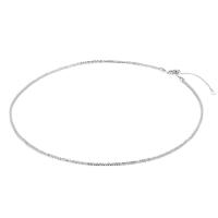 Sterling Silver Κολιέ, 925 ασημένιο ασήμι, επιχρυσωμένο, κοσμήματα μόδας & για τη γυναίκα, περισσότερα χρώματα για την επιλογή, Μήκος Περίπου 14.9 inch, Sold Με PC