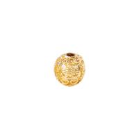 Messing Spacer Kralen, Ronde, gold plated, 8x8mm, Verkocht door PC