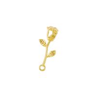 Messing hangers, Rose, gold plated, 11x20mm, Verkocht door PC