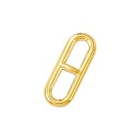 Messing hangers, gold plated, hol, 19x7mm, Verkocht door PC