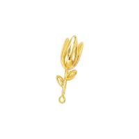 Messing hangers, Tulip, gold plated, 7x23mm, Verkocht door PC