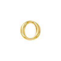 Messing hangers, Donut, gold plated, hol, 14x14mm, Verkocht door PC