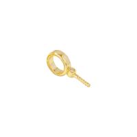 Messing oogpinnen, gold plated, 2x5.50mm, Verkocht door PC