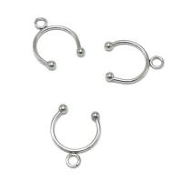 Stainless Steel Clip On Σκουλαρίκι εύρεση, 304 από ανοξείδωτο χάλυβα, μηχανή γυαλισμένο, DIY, αρχικό χρώμα, 11.50x12mm, Sold Με PC