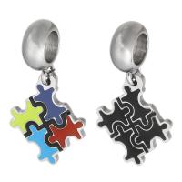 Stainless Steel European Pendants 316 Stainless Steel Unisex & enamel Approx 5mm Sold By PC