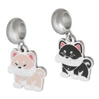 Stainless Steel European Pendants 316 Stainless Steel Dog Unisex & enamel Approx 5mm Sold By PC