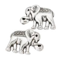 Zinklegierung Tier Anhänger, Elephant, antik silberfarben plattiert, unisex, Silberfarbe, frei von Nickel, Blei & Kadmium, 17x12x4mm, Bohrung:ca. 1mm, verkauft von kg