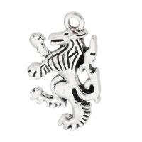 Sinkkiseos Animal riipukset, antiikki hopea päällystetty, Unisex, hopea, nikkeli, lyijy ja kadmium vapaa, 13x22x2mm, Reikä:N. 1mm, Myymät KG