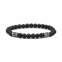 Bracelets de pierres précieuses, lave volcanique, avec cordon de polyester & hématite non magnétique & laiton, Placage de couleur d'or, unisexe & styles différents pour le choix, Longueur 7.09 pouce, Vendu par PC