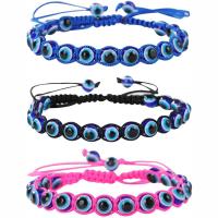 Blogos akies Juvelyrika Apyrankės, Terilīns Laido, su Lampwork, Evil Eye, rankų darbo, unisex & reguliuojamas, daugiau spalvų pasirinkimas, Ilgis 7.09 Inch, Pardavė PC