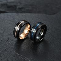 Tungsten stålring för män, Volframlegeringar, mode smycken & olika storlek för val & för människan, fler färger för val, 8mm, Säljs av PC