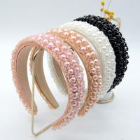 Hair Bands Velveteen with Sponge & Plastic Pearl fashion jewelry & for woman 30mm Sold By PC