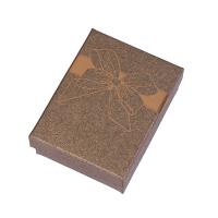 Κοσμήματα Gift Box, Χαρτί, με Σφουγγάρι, Πλατεία, Dustproof & με διακόσμηση κορδέλα bowknot, περισσότερα χρώματα για την επιλογή, 85x50x30mm, Sold Με PC