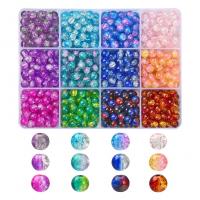 Fashion Glass Beads DIY multi-colored Sold By Box