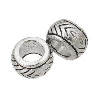 Zink Alloy stort hål pärla, Donut, antik silver pläterad, DIY, silver, nickel, bly och kadmium gratis, 4.50x7x7mm, Hål:Ca 4mm, Säljs av KG