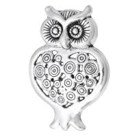 Zink Alloy Smycken Cabochons, Owl, antik silver pläterad, DIY, silver, nickel, bly och kadmium gratis, 28x40x6mm, Säljs av KG