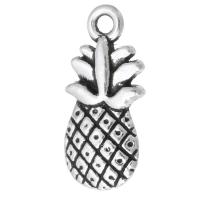 Zinc Alloy fruits forme pendentifs, alliage de zinc, ananas, Plaqué de couleur d'argent, unisexe, argent, protéger l'environnement, sans nickel, plomb et cadmium, 9x20x3mm, Trou:Environ 1.5mm, Vendu par kg