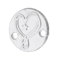 Zinco-Alloy-Connettore, lega in zinco, Cerchio piatto, placcato argento antico, DIY & 1/1 anello del connettore, argento, assenza di nichel,piombo&cadmio, 12x12x1.50mm, Foro:Appross. 1.5mm, Venduto da kg