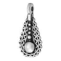 Sinc Alloy Pendants, Teardrop, dath airgid antique plátáilte, unisex, airgid, nicil, luaidhe & caidmiam saor in aisce, 8x17x2mm, Poll:Thart 2mm, Díolta De réir KG