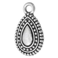 Sinc Alloy Pendants, Teardrop, dath airgid antique plátáilte, unisex, airgid, nicil, luaidhe & caidmiam saor in aisce, 10x17x2mm, Poll:Thart 2mm, Díolta De réir KG