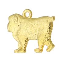 Zinklegering Animal Hangers, Zinc Alloy, Orang-oetan, gold plated, uniseks, nikkel, lood en cadmium vrij, 24x20x3.50mm, Gat:Ca 2mm, Verkocht door KG