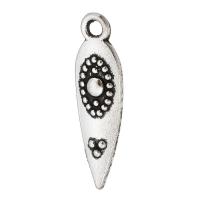 Sinc Alloy Pendants, dath airgid antique plátáilte, unisex, airgid, nicil, luaidhe & caidmiam saor in aisce, 5.50x19x1.50mm, Poll:Thart 1mm, Díolta De réir KG