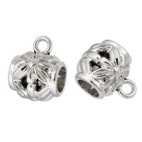 Perles de Bail en alliage de zinc , Seau, Plaqué de couleur d'argent, DIY, argent, protéger l'environnement, sans nickel, plomb et cadmium, 11x13x9.50mm, Trou:Environ 2mm, Vendu par kg