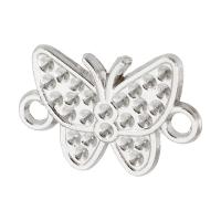 Zinc Alloy Connector Setting Butterfly antique silver color plated DIY & 1/1 loop silver color nickel lead & cadmium free Approx 2mm Sold By KG